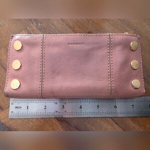HAMMITT Pink Wallet with Gold Studs